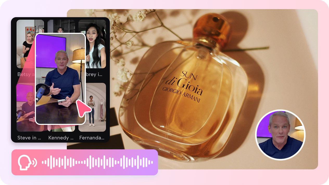 Lifelike avatars with voices for product marketing