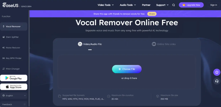 EaseUS Online Vocal Remover