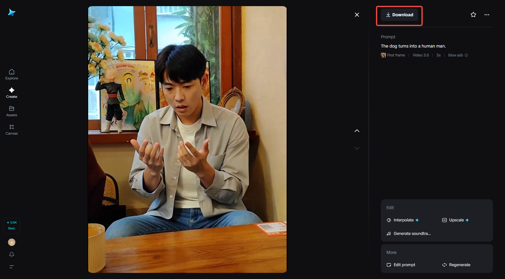 dog to human ai generator