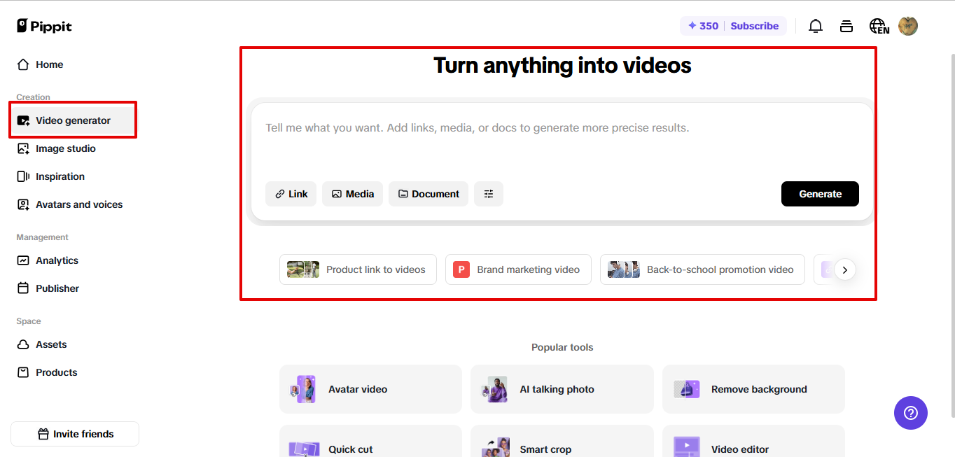 Generating video for social media