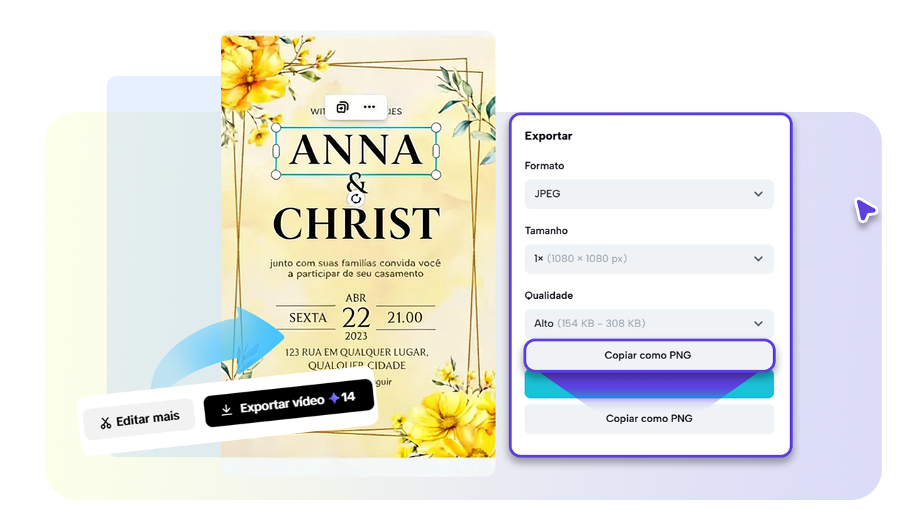 baixar convite de casamento