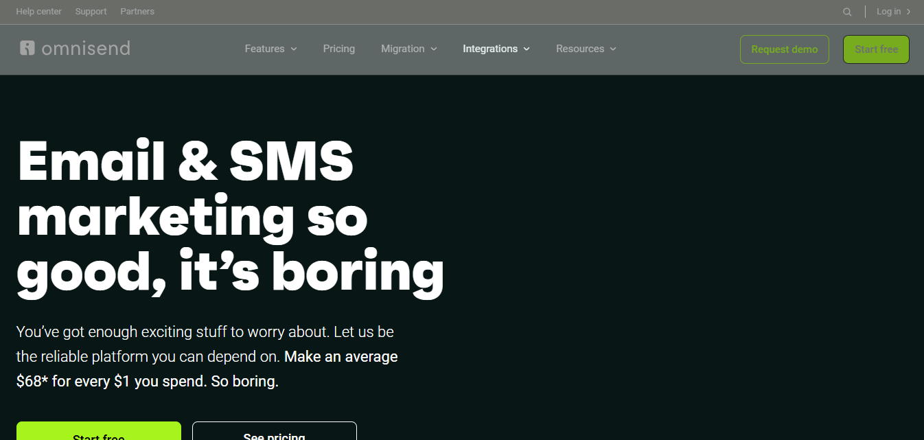 Omnisend marketing automation tool