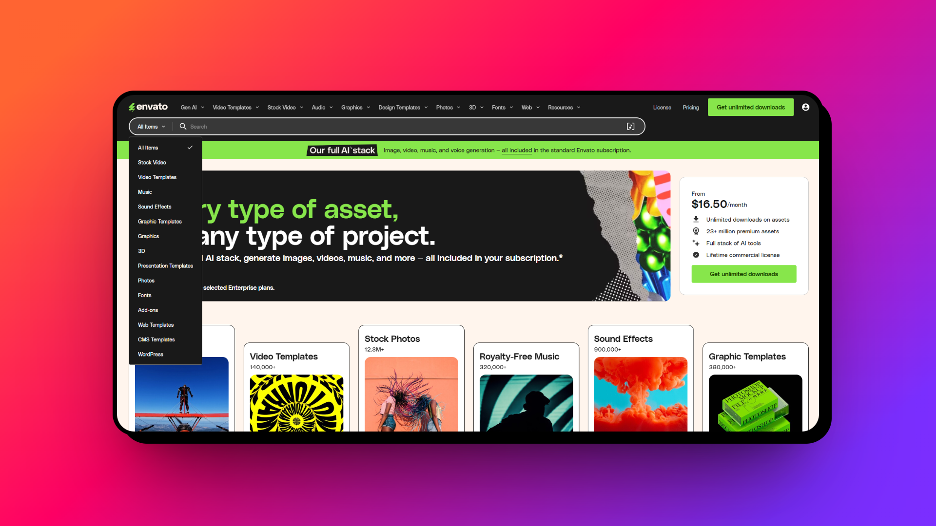 O mükemmel varlığı veya şablonu arayın