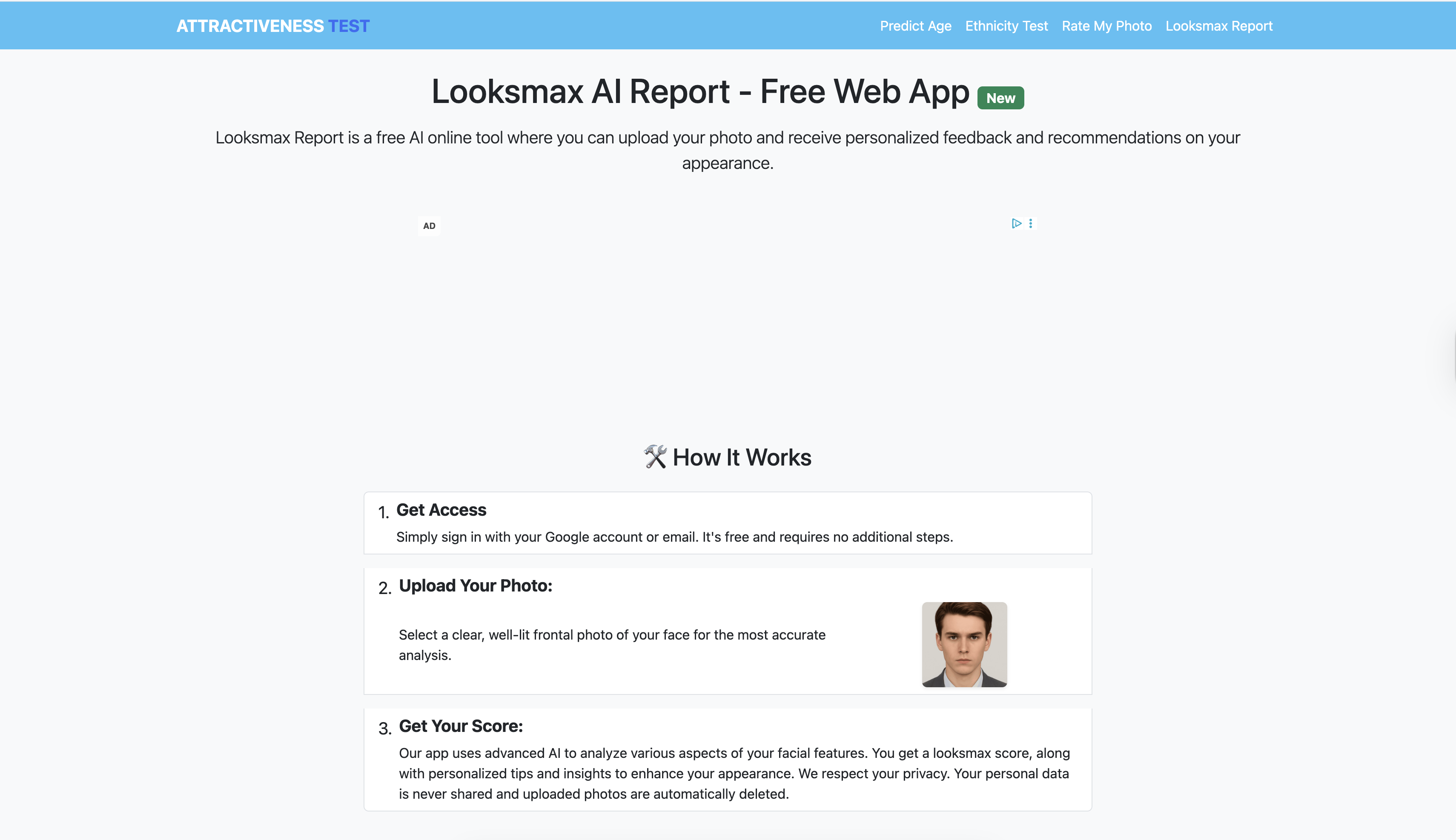 LooksMax AI interface