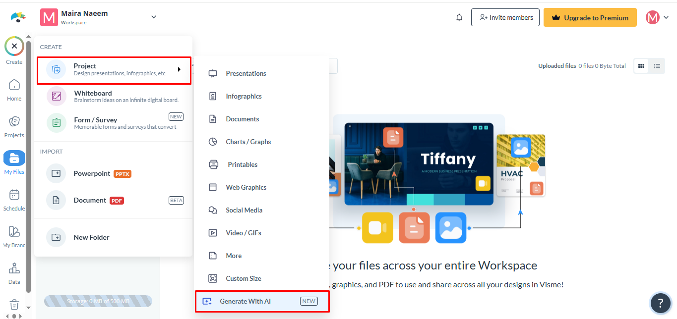Visme – nejlepší bezplatný nástroj na tvorbu AI prezentací.