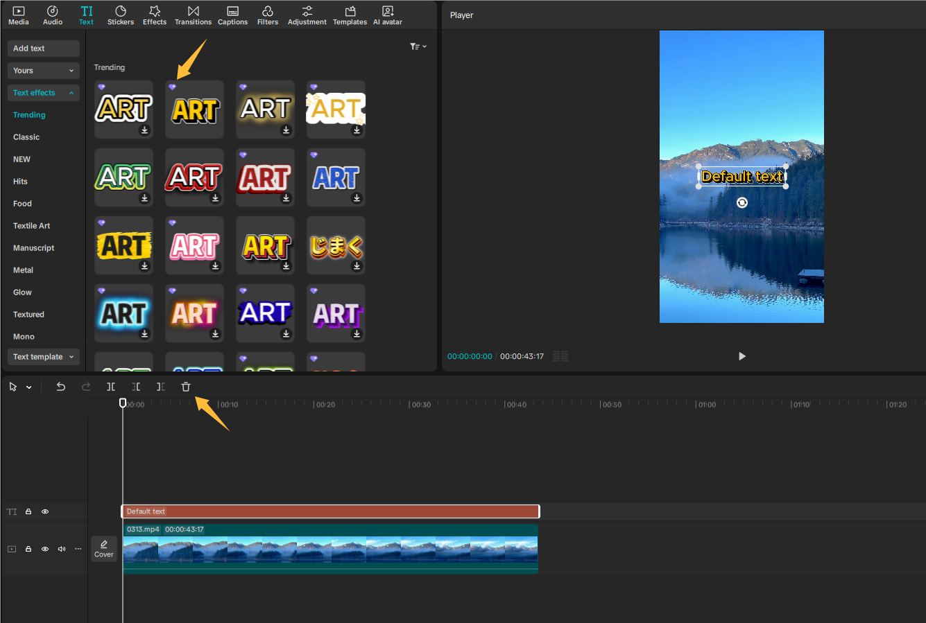 Remove pro elements in CapCut