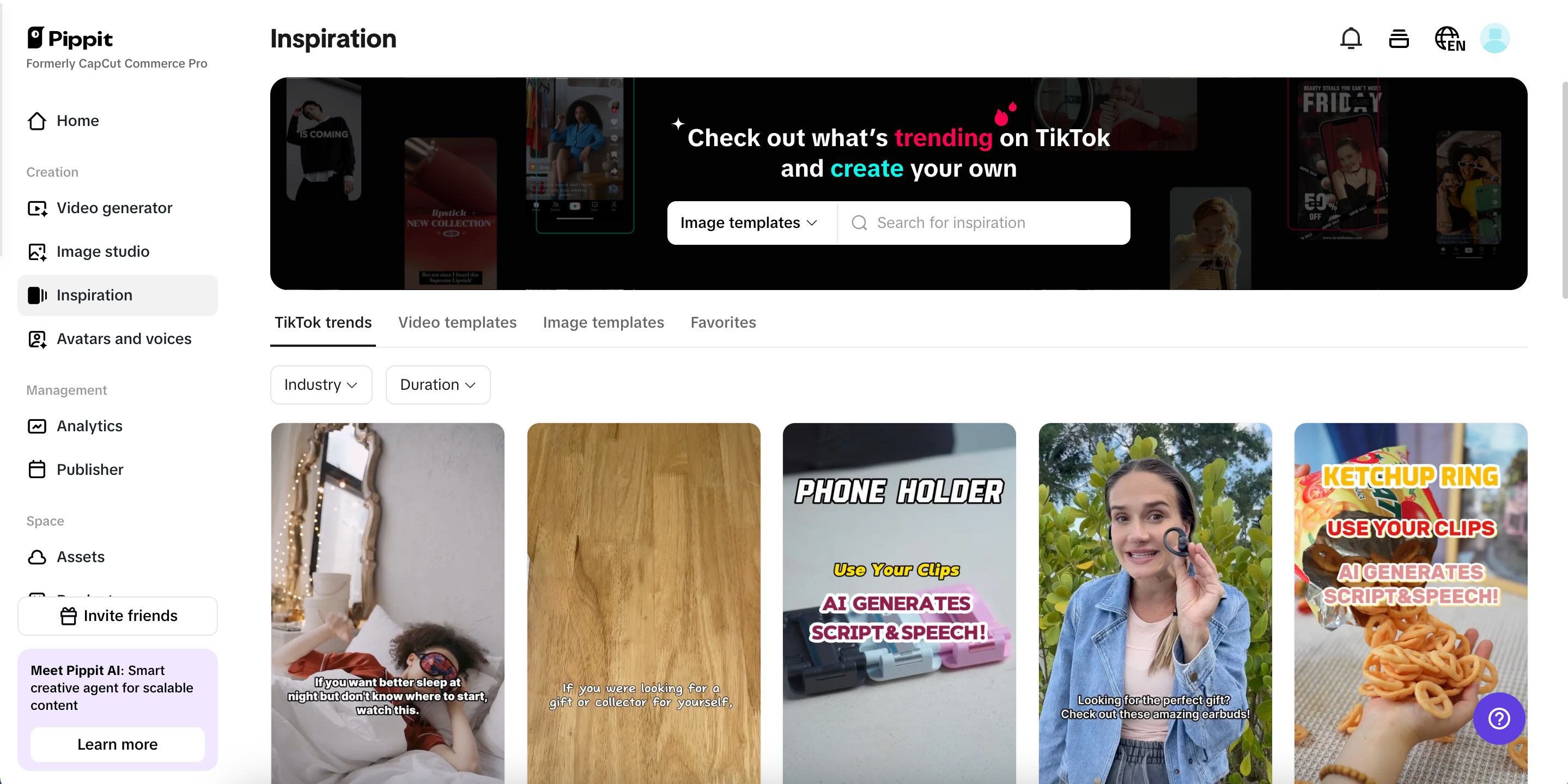 Pippit digital product design templates