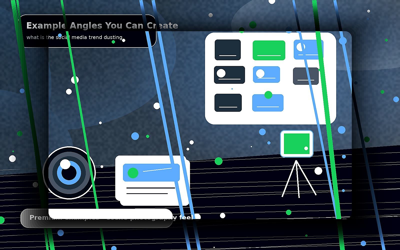 Example Angles You Can Create — premium scene image for what is the social media trend dusting