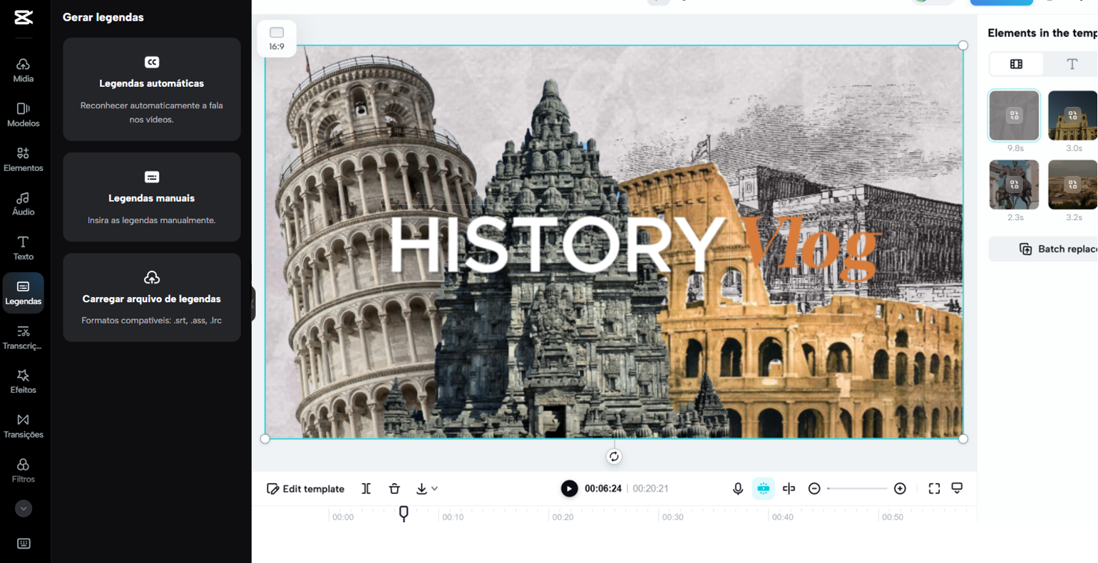 legendas automáticas
