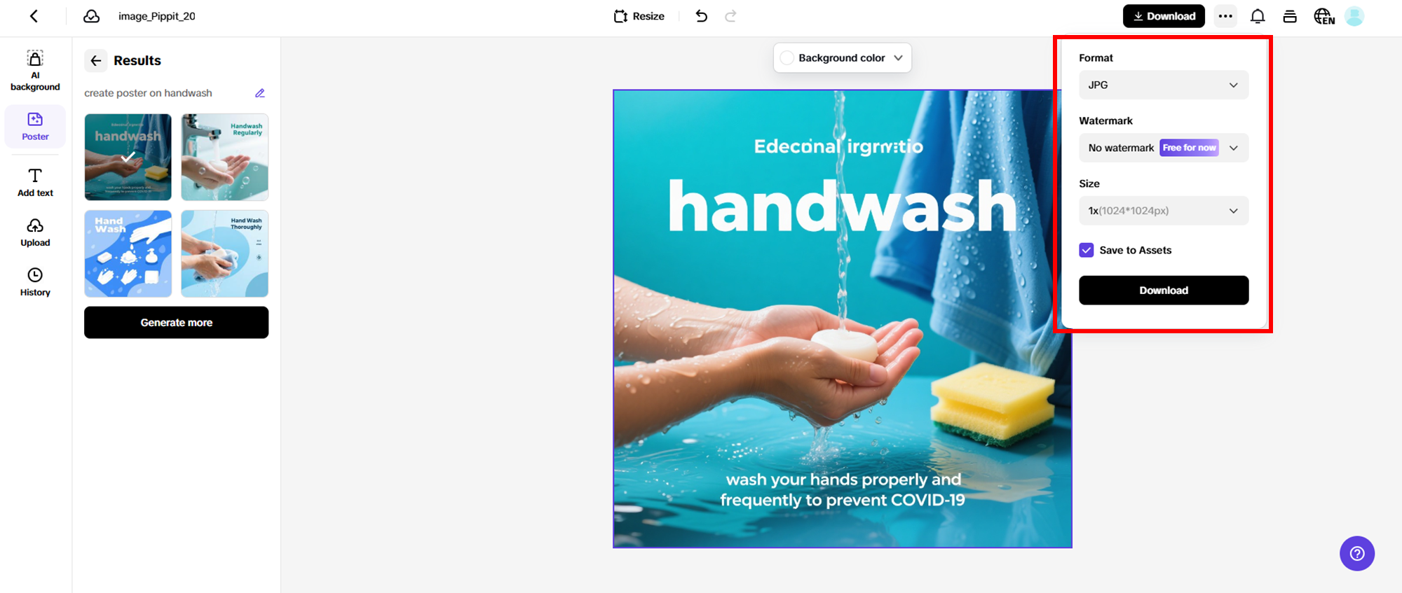Finalize and export your draft
