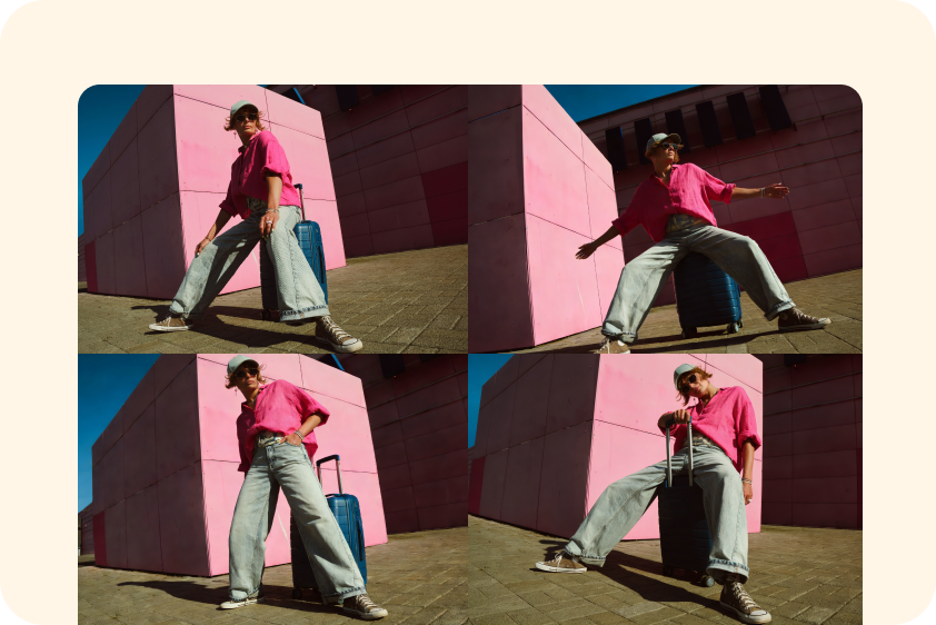 AI pose changer for social media images