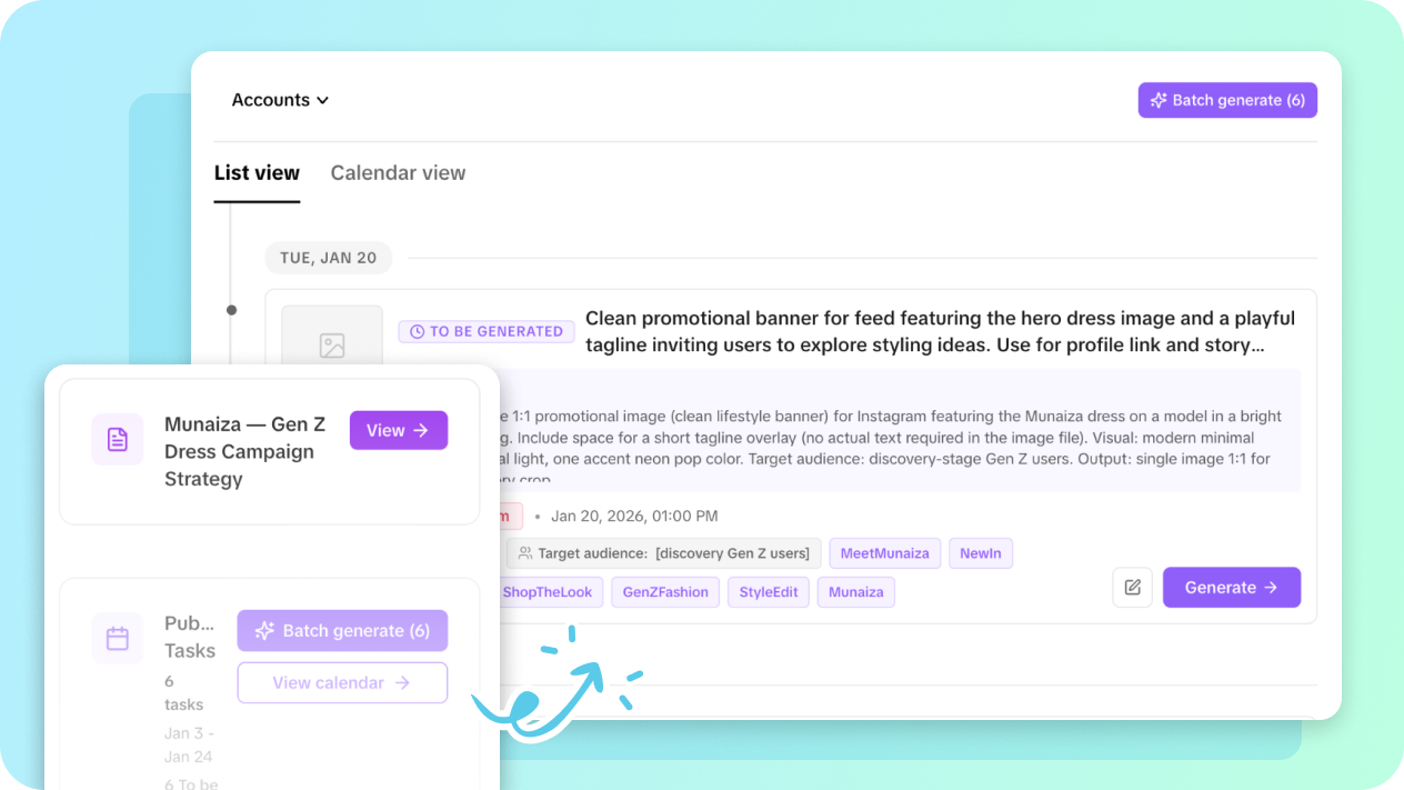 Create snack videos based on trendings