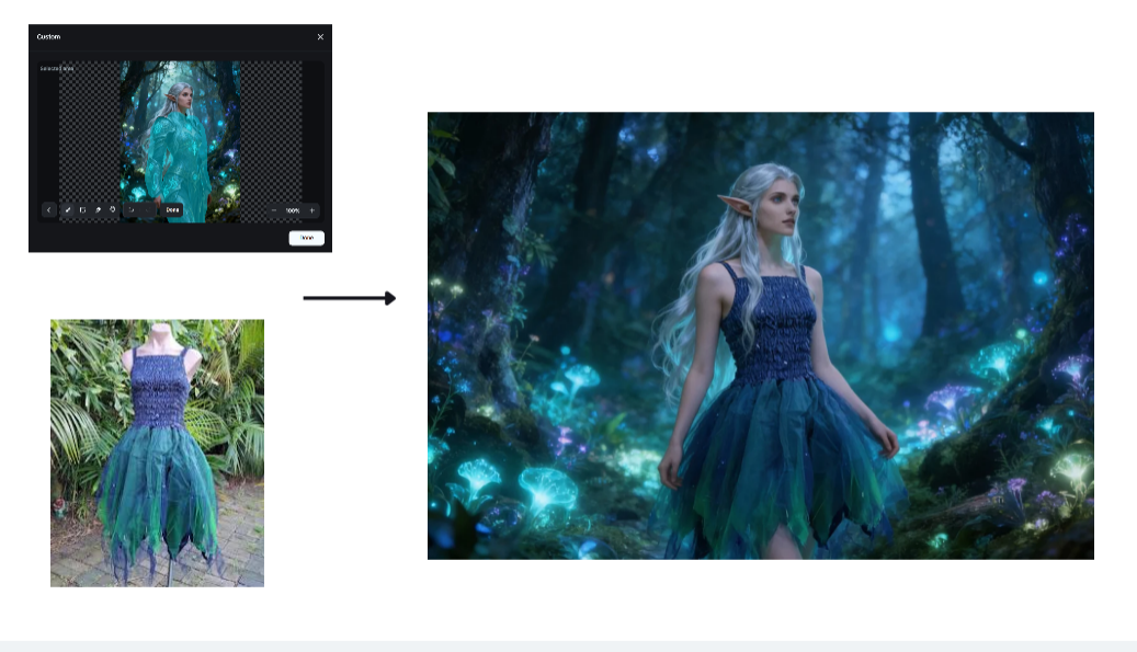 Interactieve bewerkingsfunctie in Dreamina