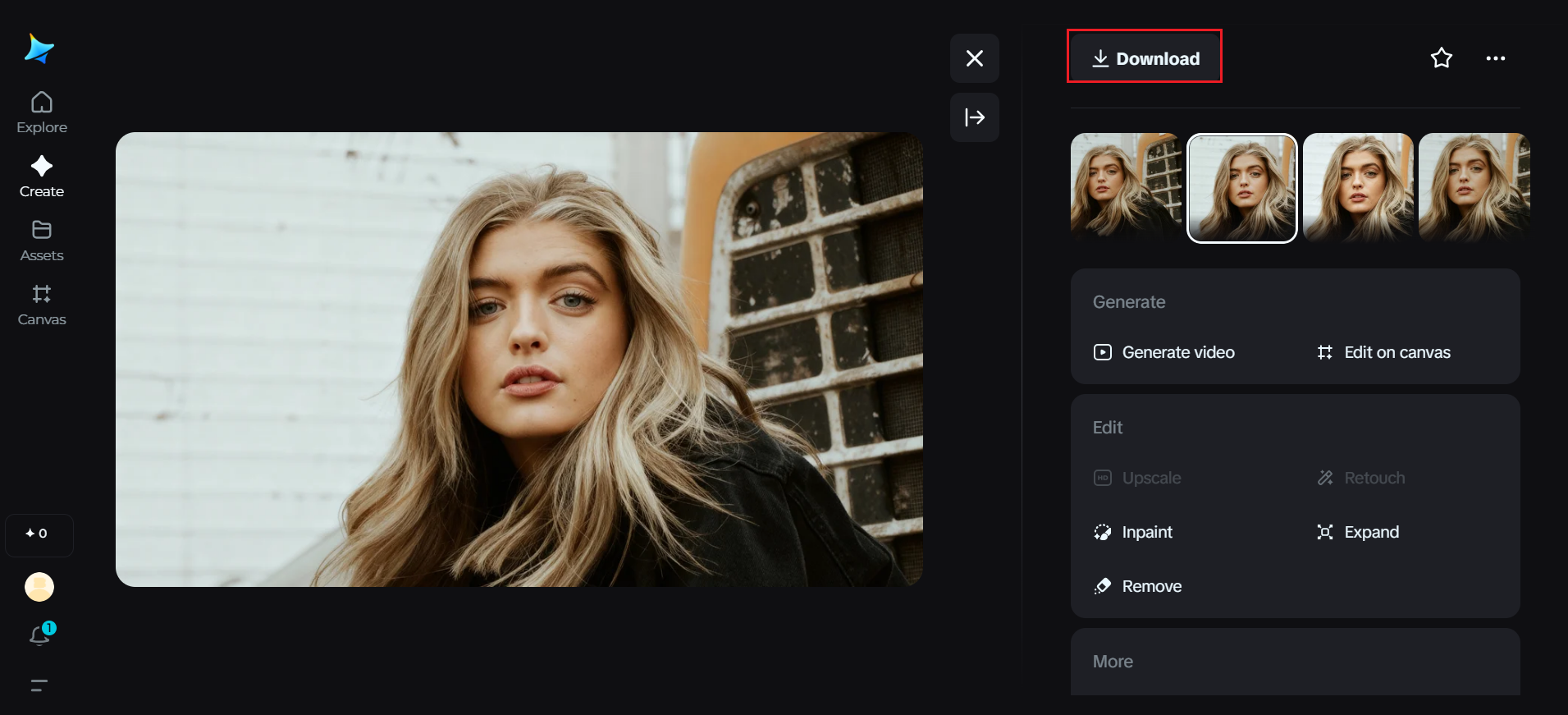 internetowy edytor twarzy AI za darmo