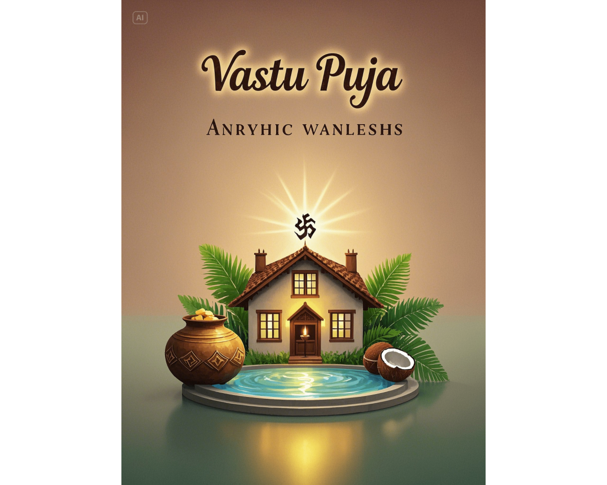 Vastu Puja invitation card design