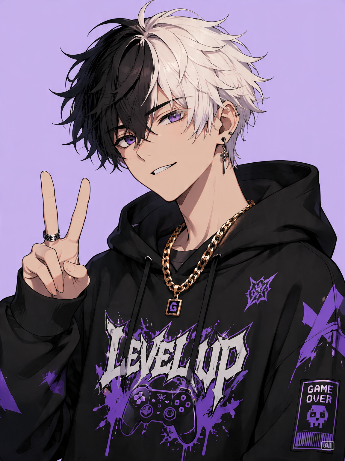 Streetwear anime gaming profile picture generated by Pippit