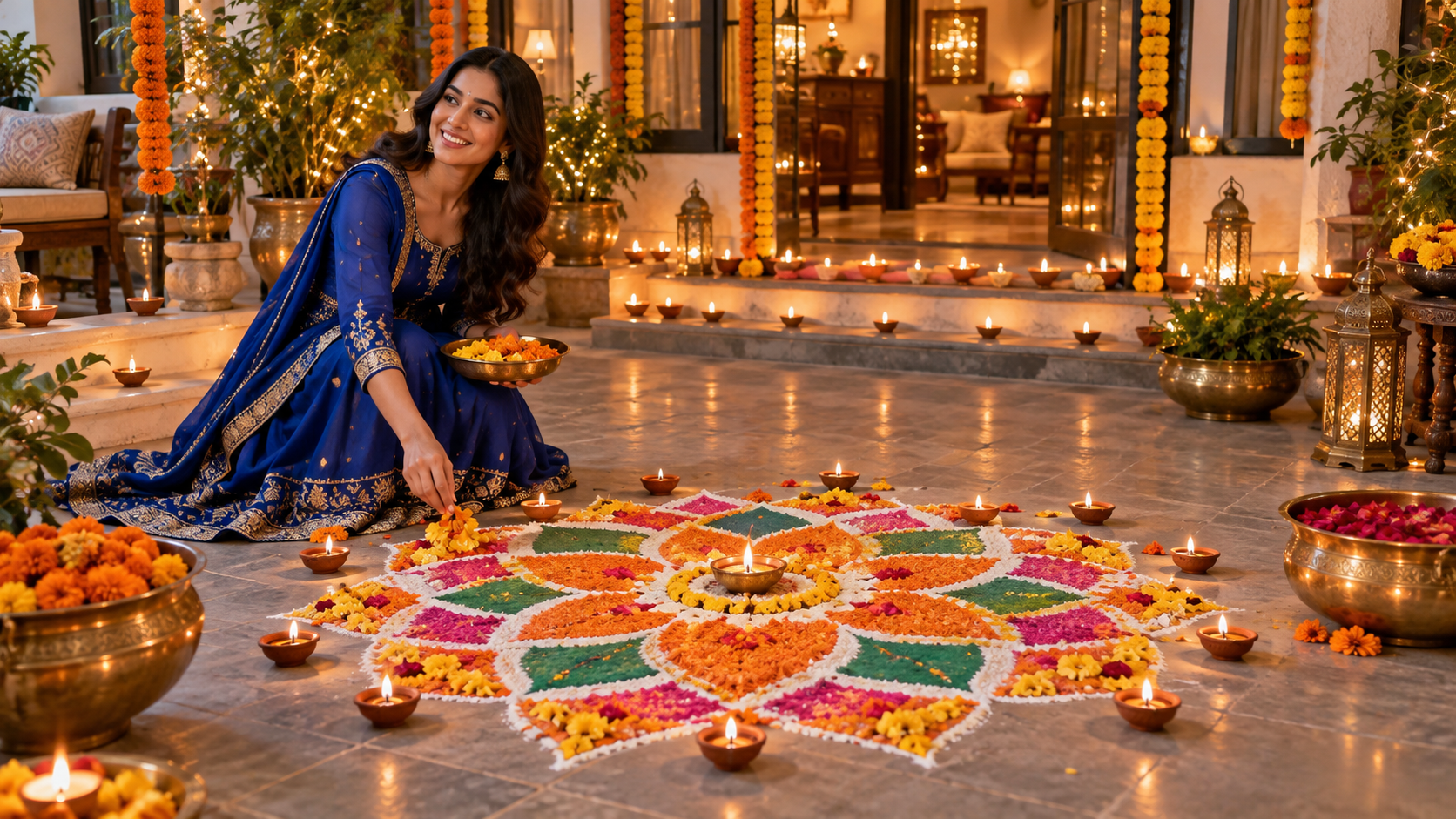 Diwali Girl Prompts: 3 Image Prompts | Dreamina