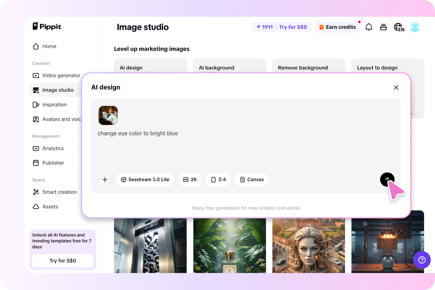 Krok 2: Zmień kolor swoich oczu