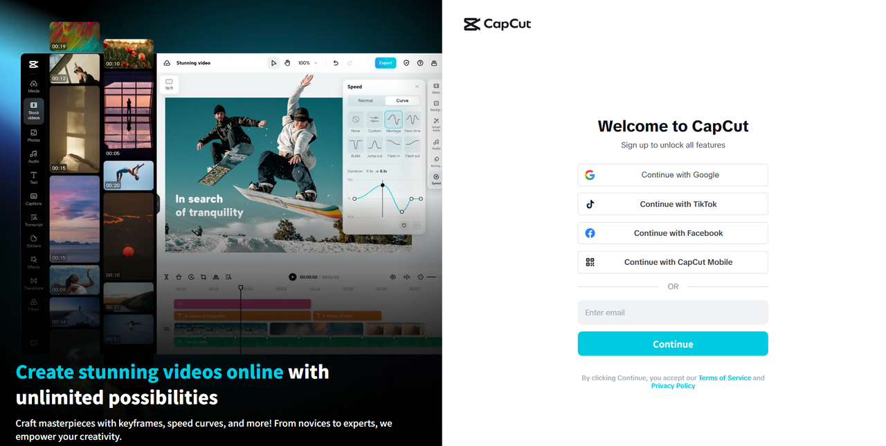 CapCut Online login