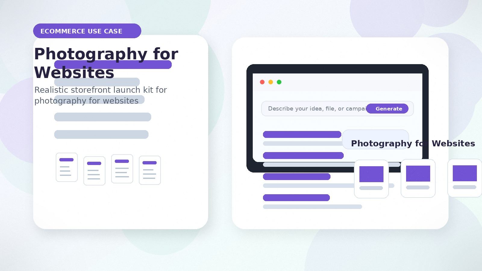 Photography for Websites realistic ecommerce use case visual for photography for websites