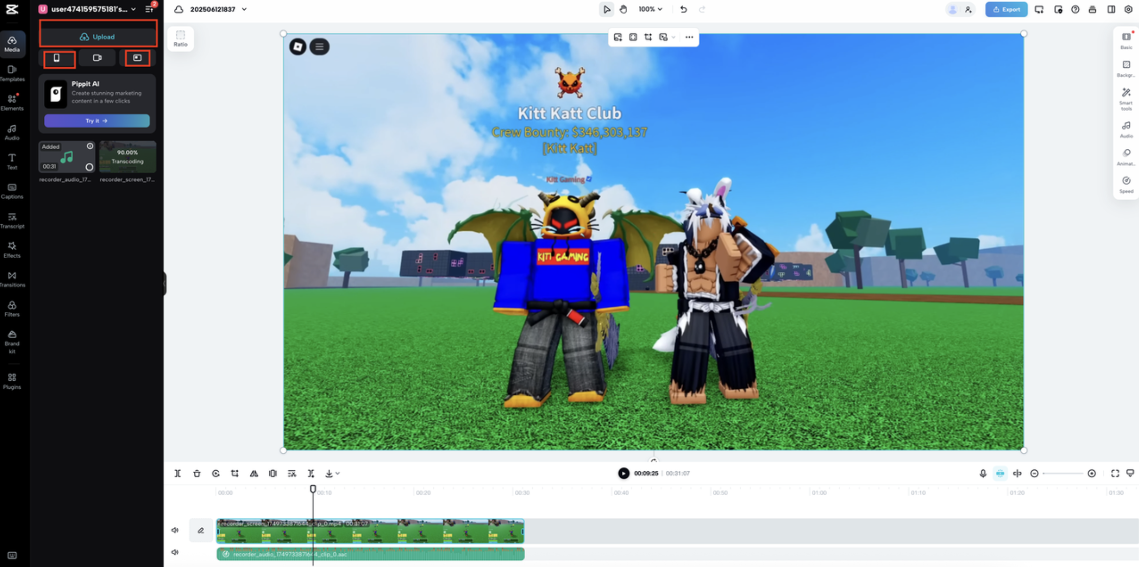 Upload your recorded gamepla