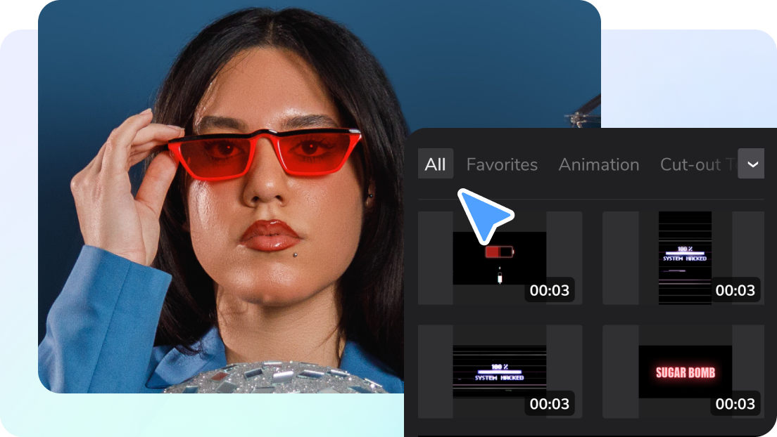 Stock videos, animations, and effects on CapCut
