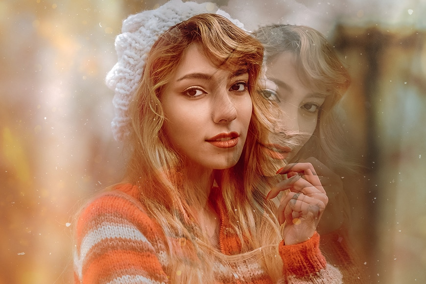An example of a double exposure image