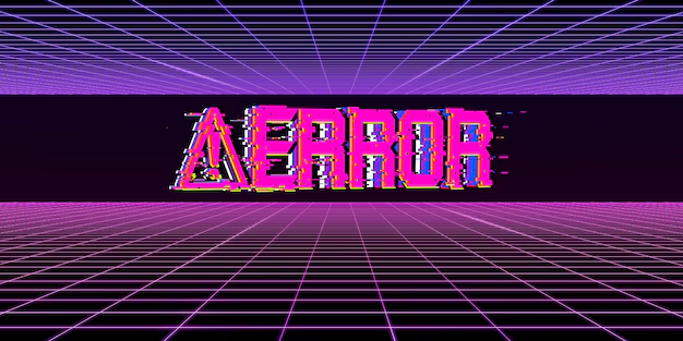 Colores neón, efectos de fallas y imágenes retro de los 80