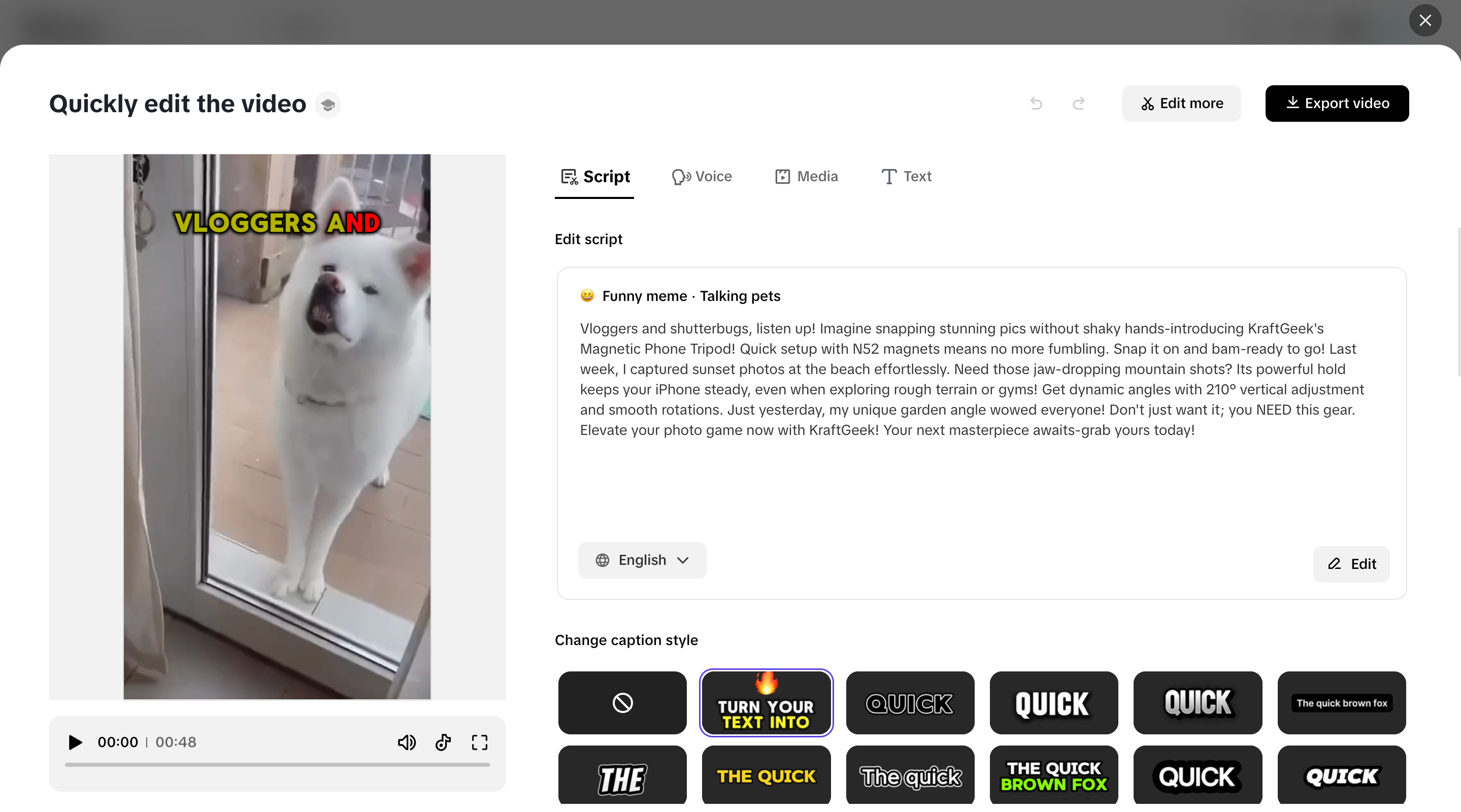 Customize your video