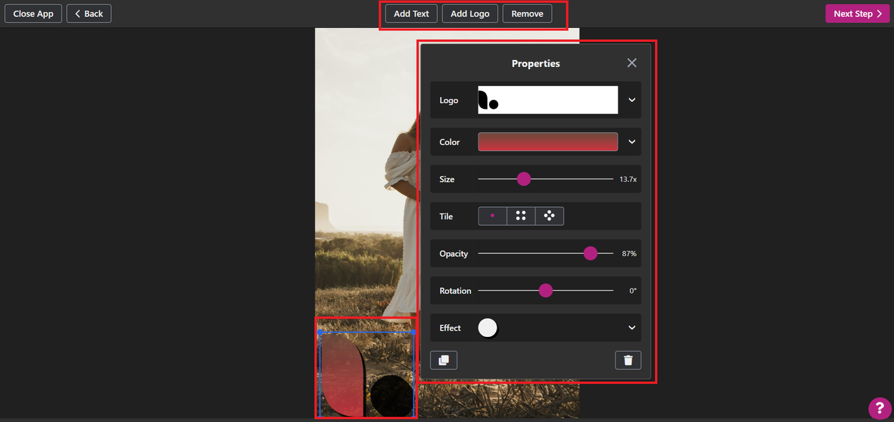 Add watermark to photo