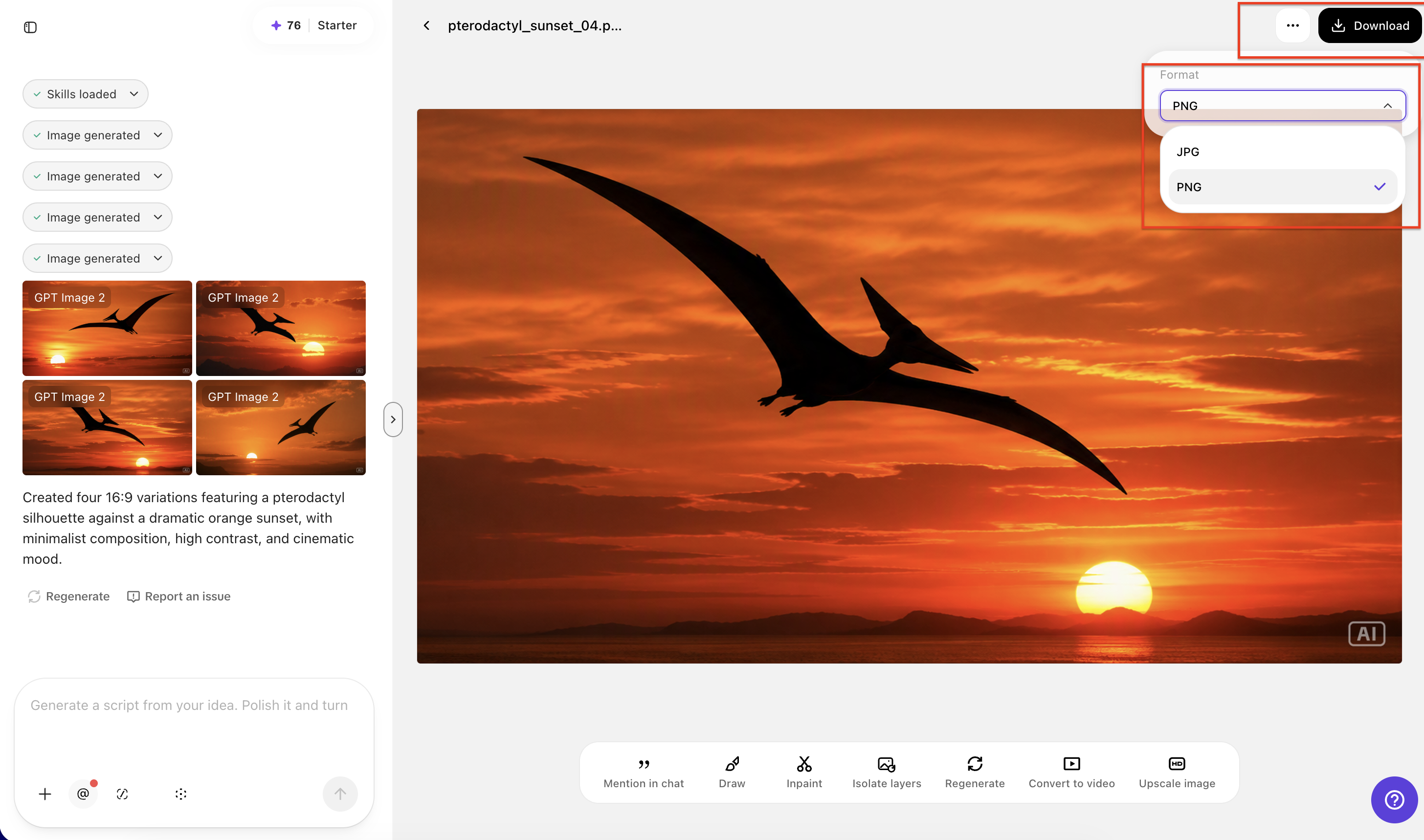 Export your image
