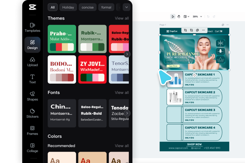 Customize media kit templates