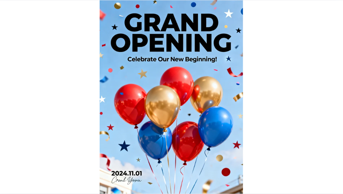 Grand opening poster
