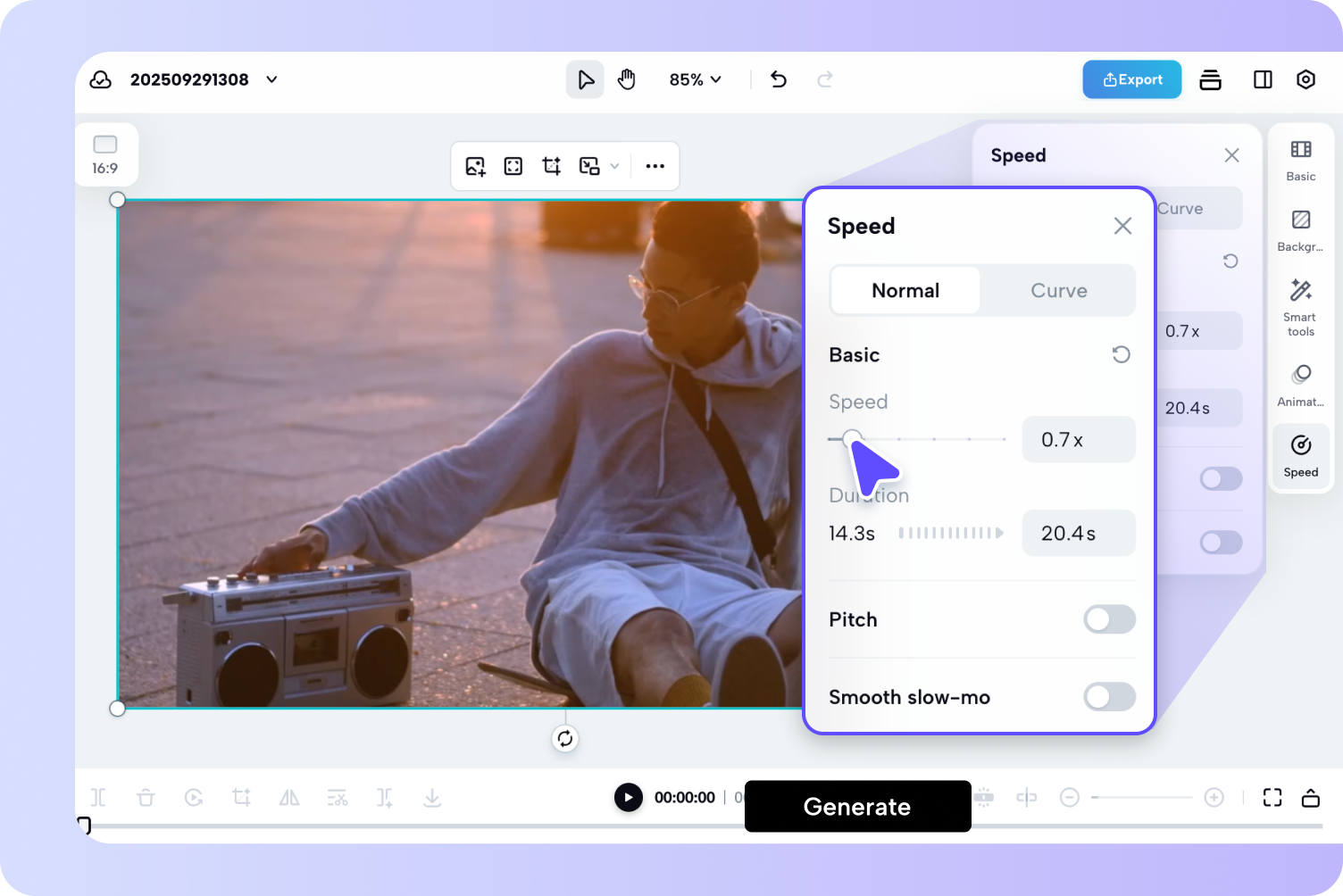 используйте расширенные инструменты редактирования Pippit.