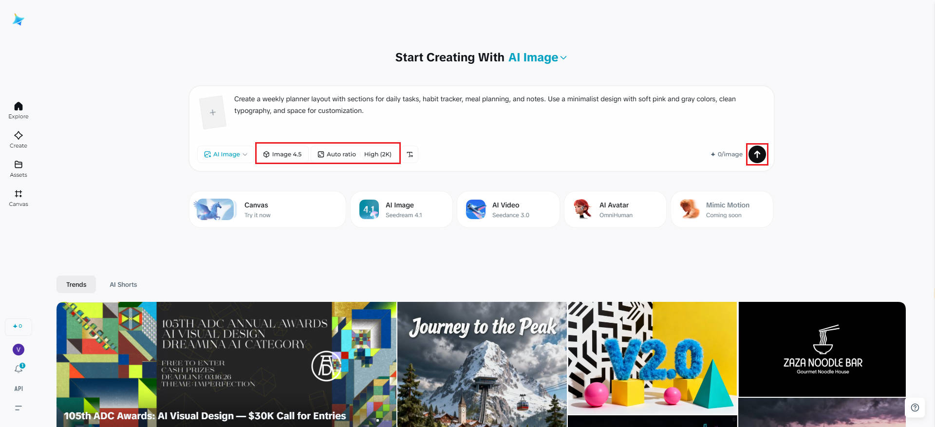 Set the model and generate
