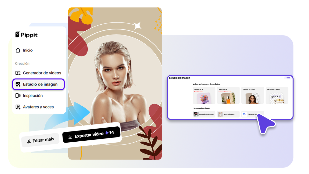 Inicia sesión en la herramienta y luego utiliza el fondo de IA para editar la imagen.
