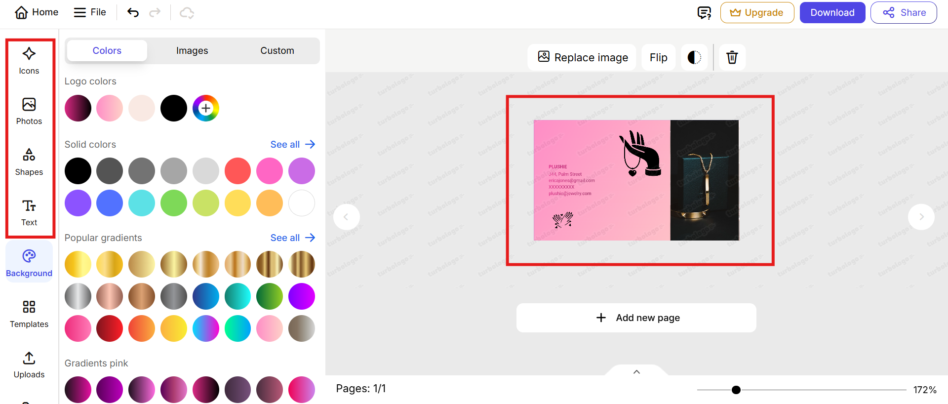 Customize the design