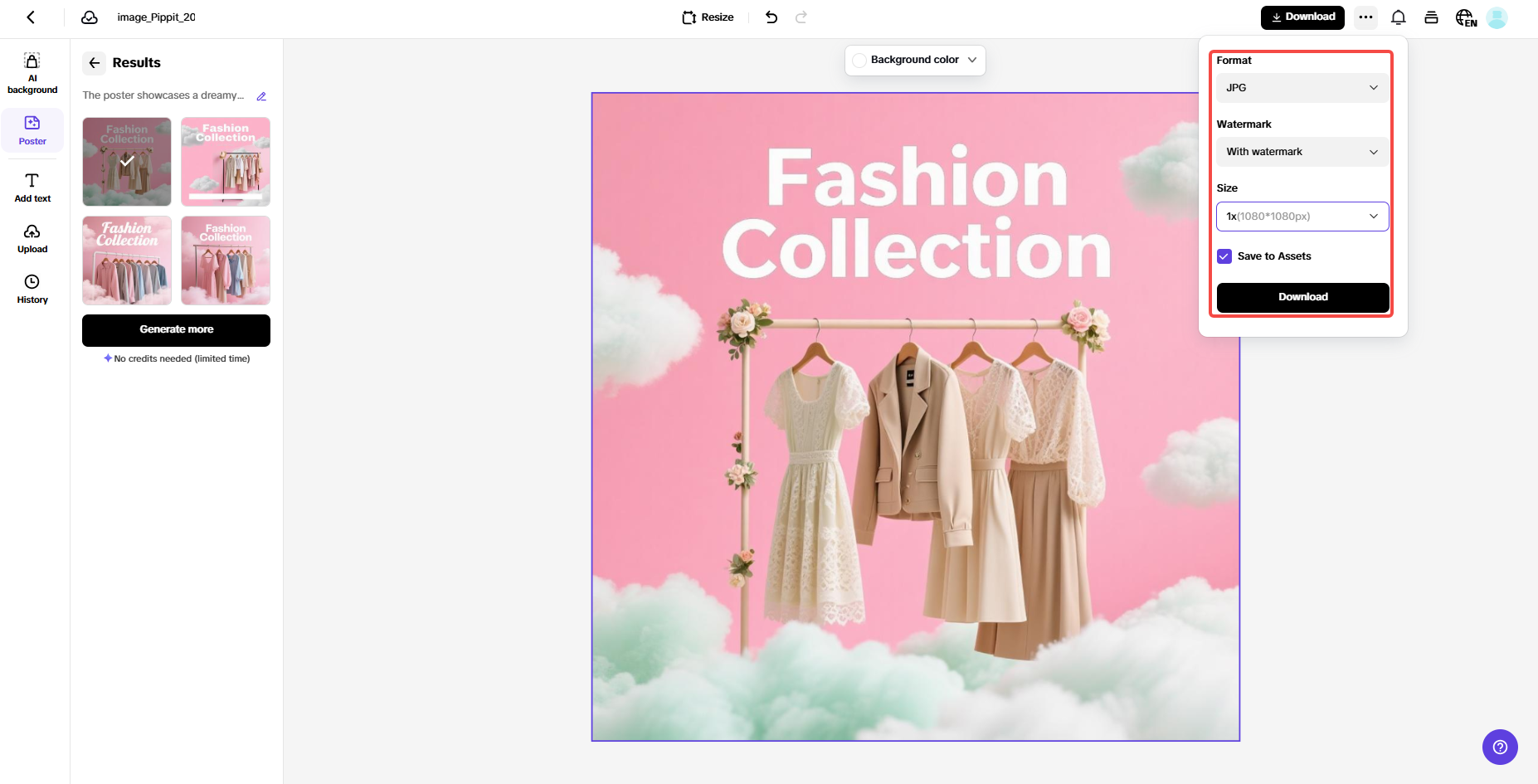 Finalize and export your draft