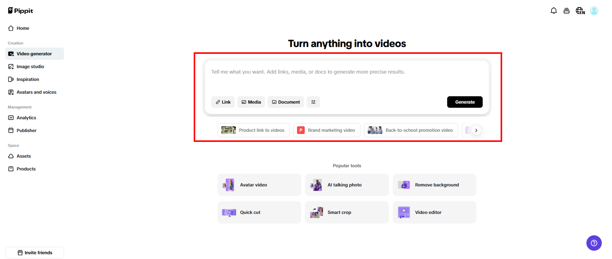 Upload your photos or clips