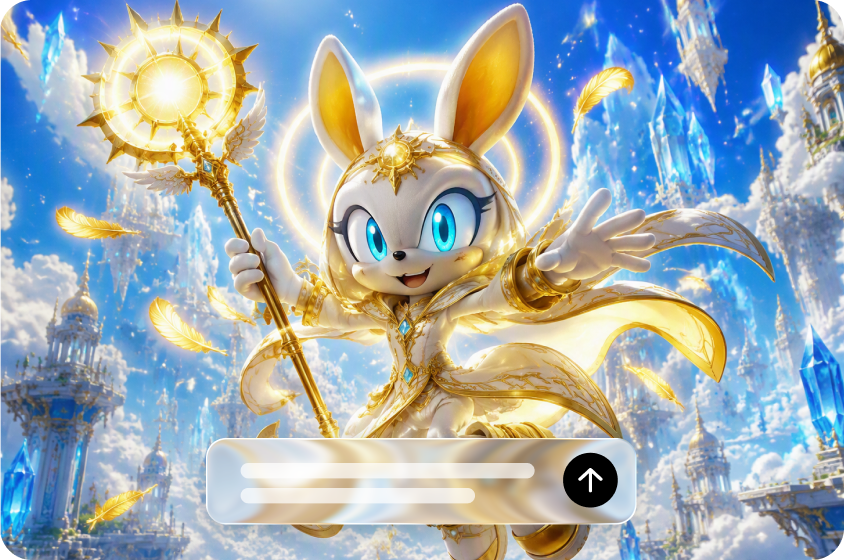 Polerad, högkvalitativ AI-genererad Sonic OC skapad utan ritfärdigheter