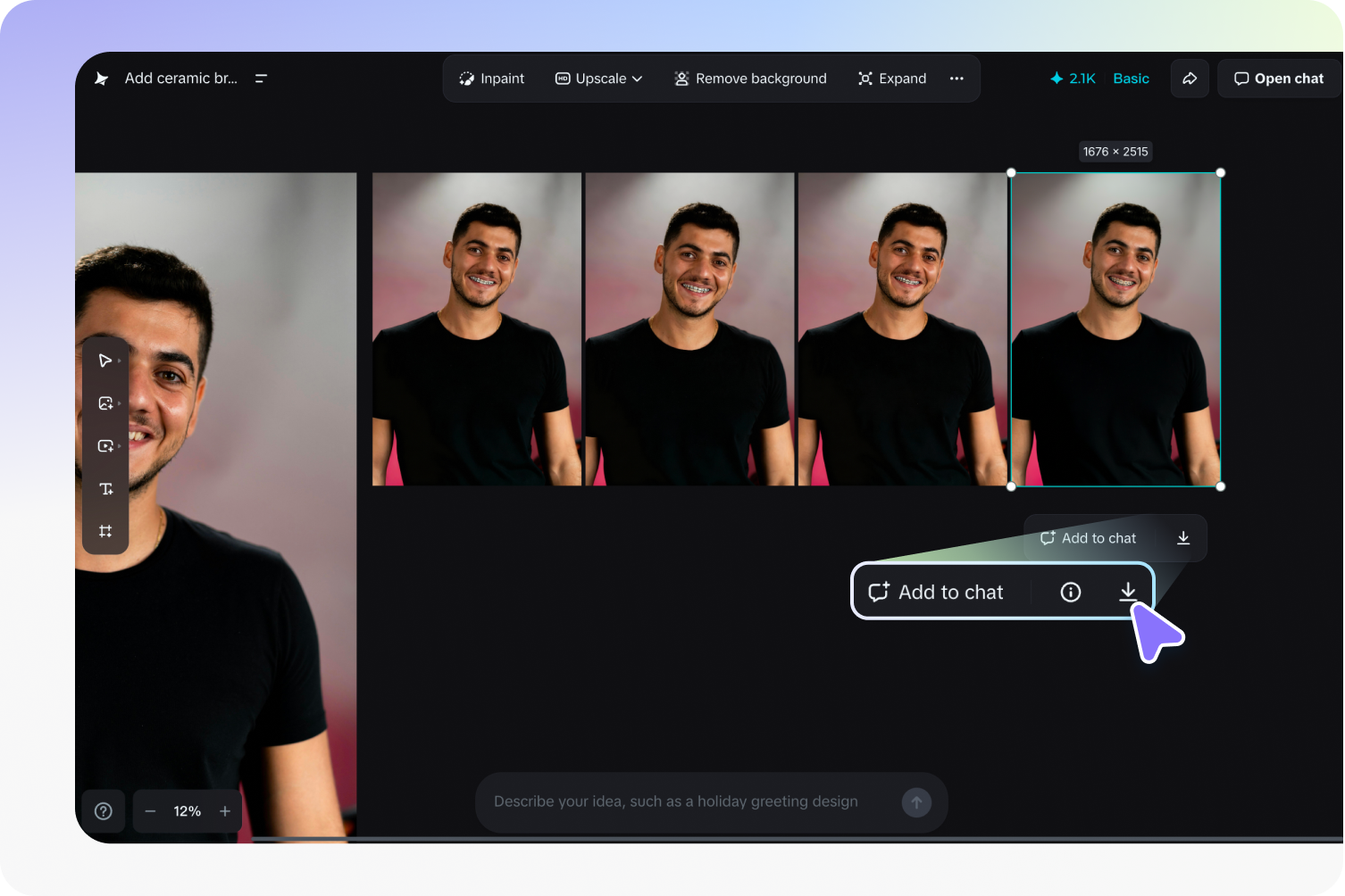 Download the realistic braces try-on filter result