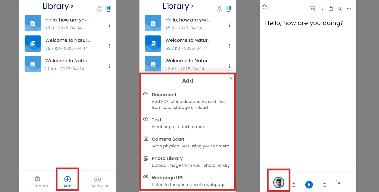 Aplicativo NaturalReader TTS para uso comercial