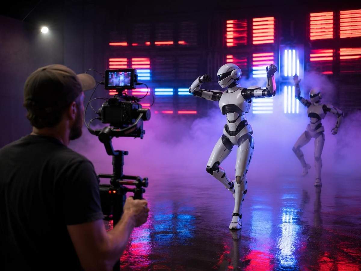 AI Roboter Tanz Video Prompt Abdeckung 2 in 4: 3