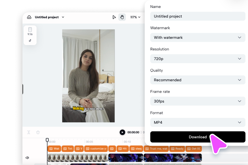 Export & share the movie