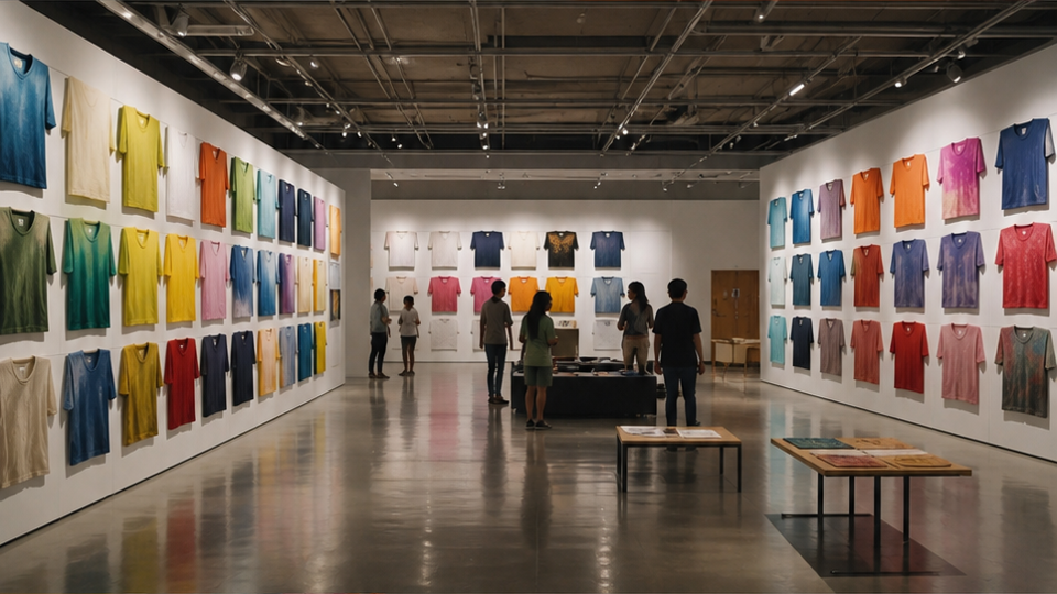T-Shirt Exhibition Video prompt example 2 - Rack Sliding Into A Styled Display