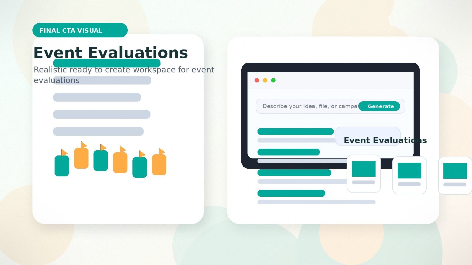 Event Evaluations realistic final CTA visual visual for event evaluations