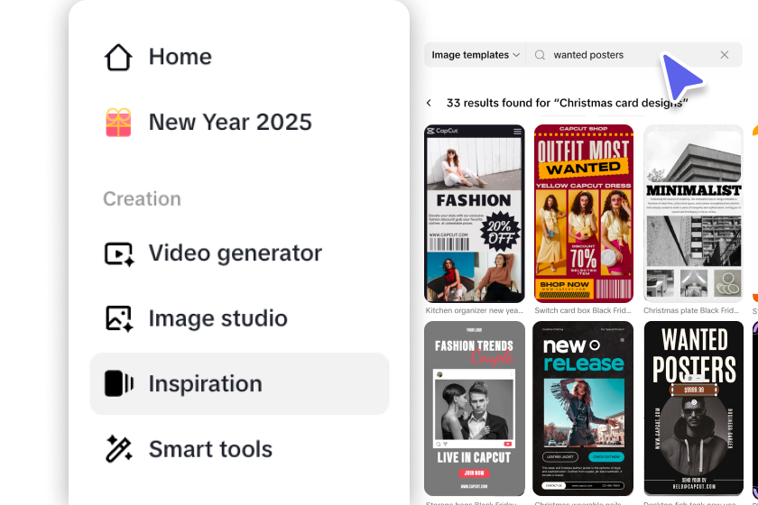 Select wanted poster template