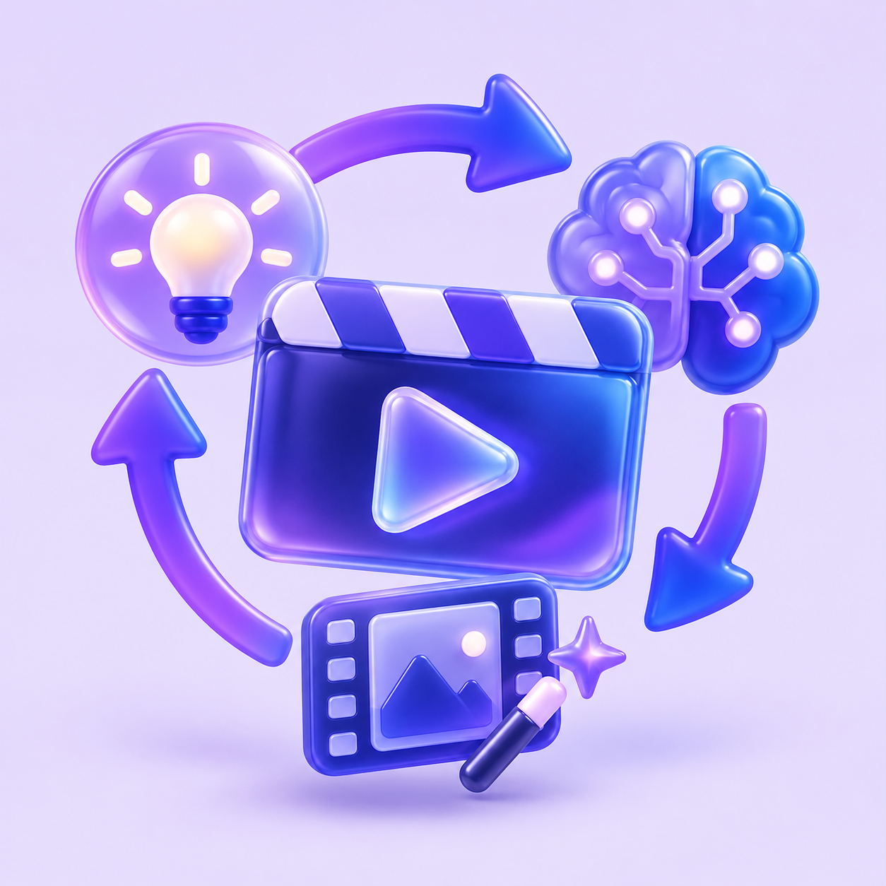 Original icon for AI video generator workflow