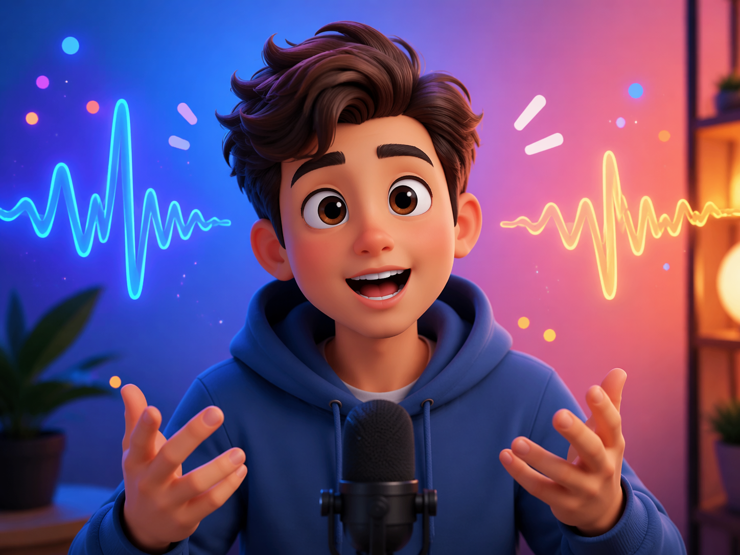 Cartoon-Charakter Lippensynchronisation soziale Video-Haken