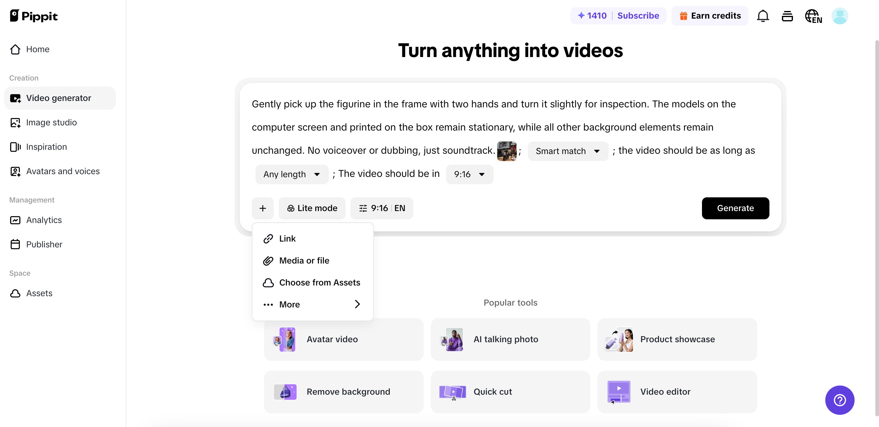 Turn anything into videos